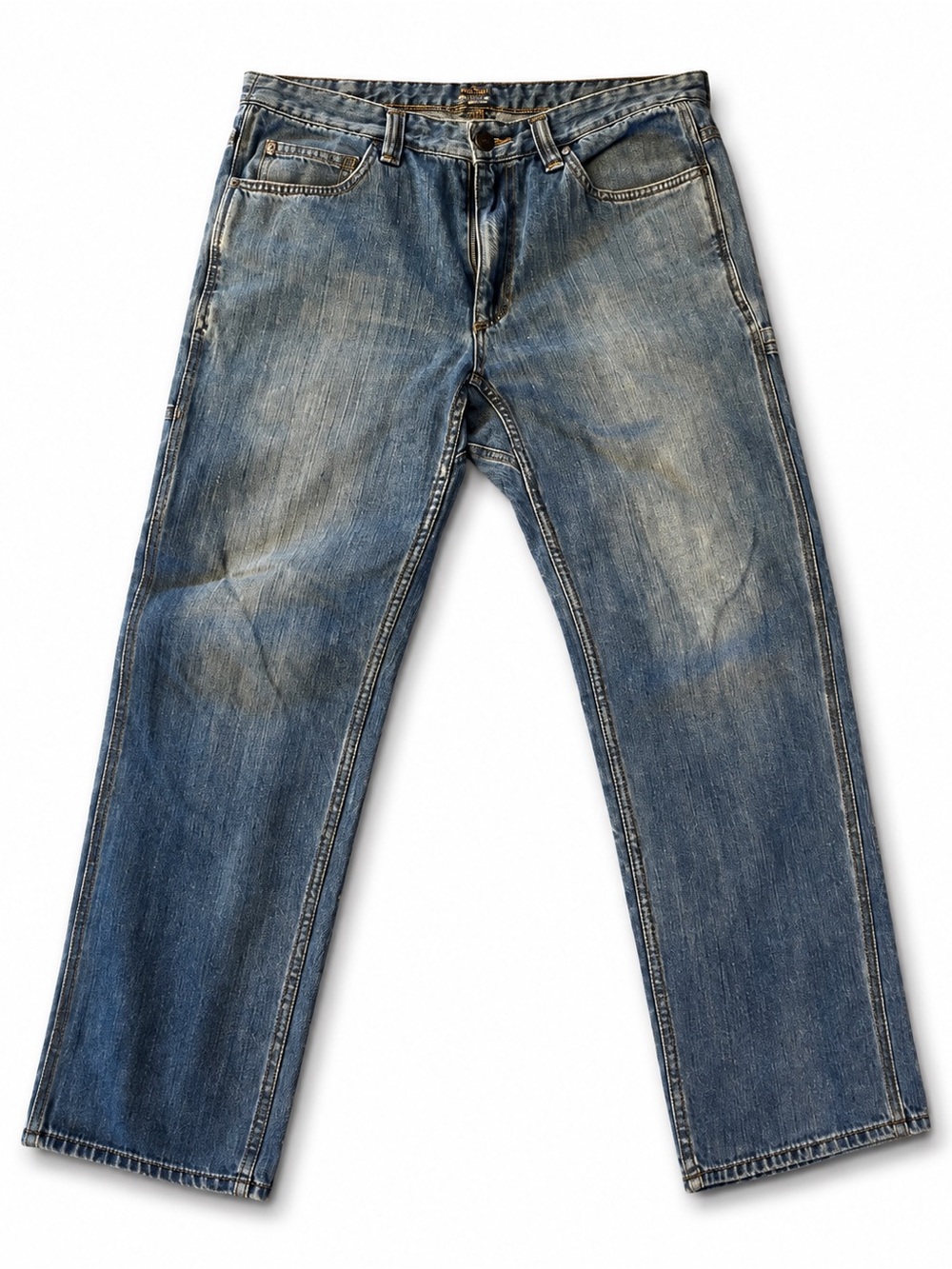 Ridgecut Men’s 34x32 Straight Leg Utility Work Jeans Medium Wash